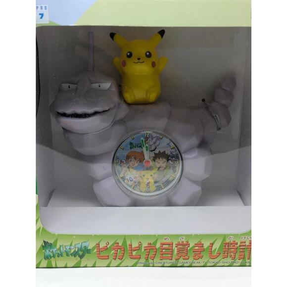 Rare-Pokemon Alarm Clocks Anime Pikachu And Onix-Game Show Prizes Only - Picture 2 of 6